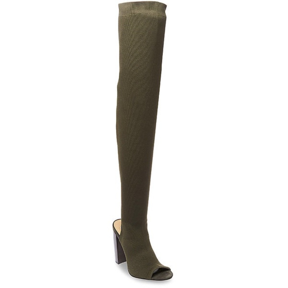 🆕 Knit Thigh High Open Toed Boots